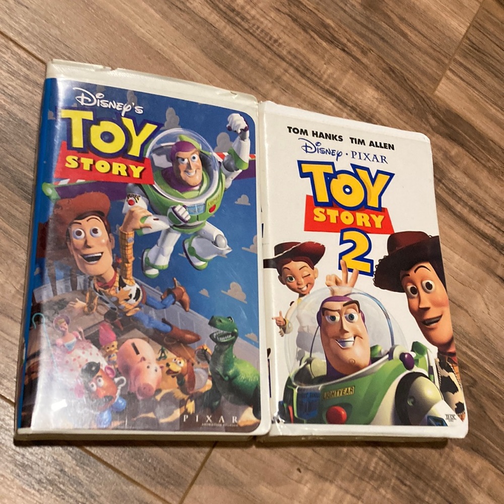 Toy Story and Toy Story 2 clamshell vhs tapes
